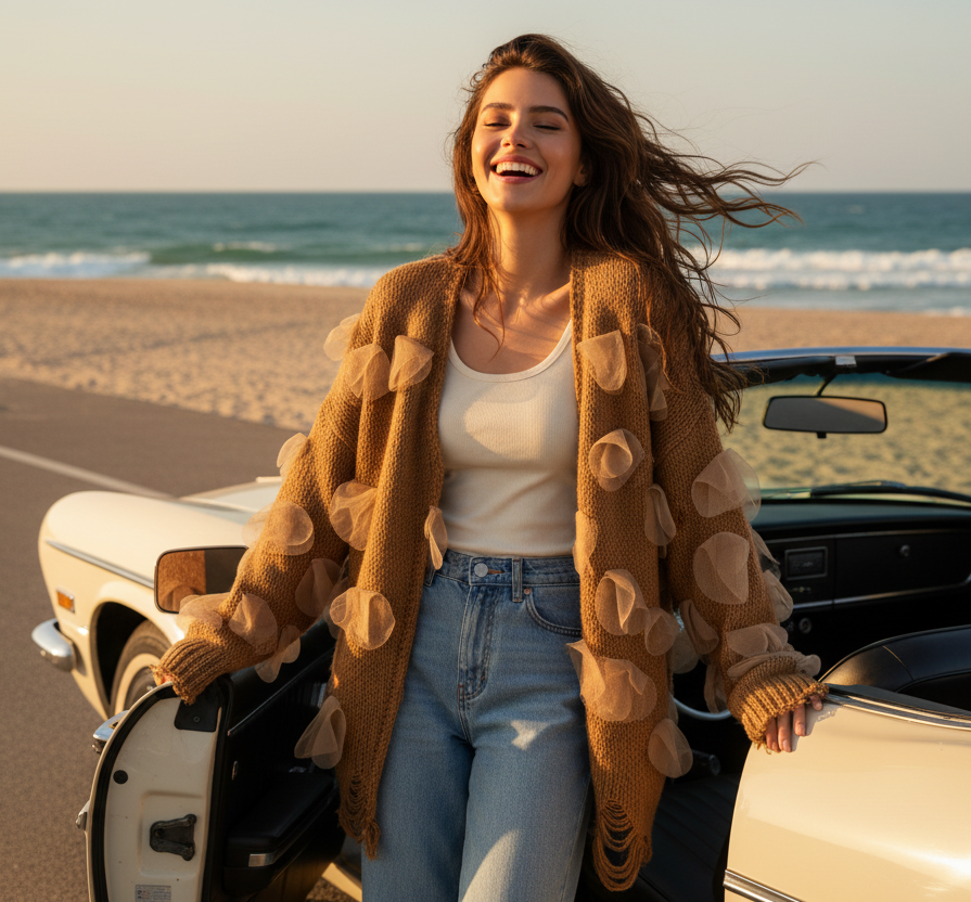 Plus Size Women's Flared Sleeve Loose Jacket
